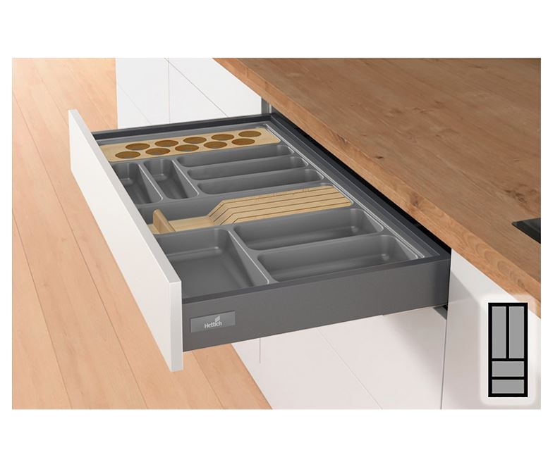 Bestekbak d:441-520mm - b:175-200mm antraciet