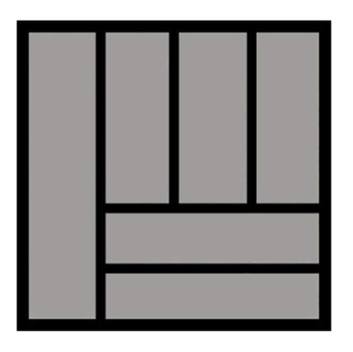 Bestekbak d:441-520mm - b:451-500mm zilverkleurig - Afbeelding 2