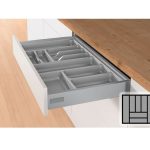 Bestekbak d:441-520mm - b:501-600mm zilverkleurig