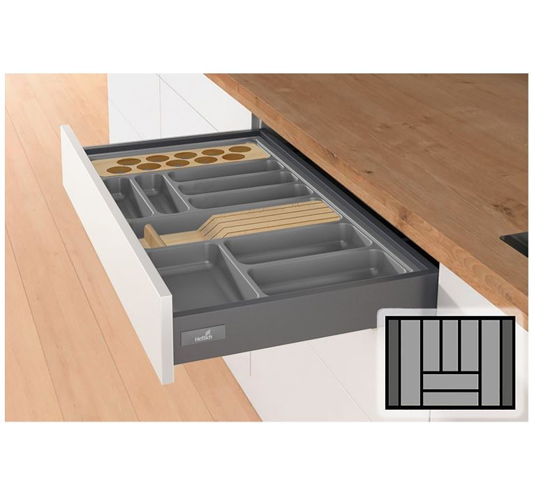 Bestekbak d:441-520mm - b:601-700mm antraciet