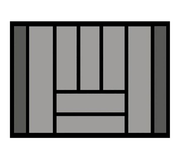 Bestekbak d:441-520mm - b:601-700mm antraciet - Afbeelding 2