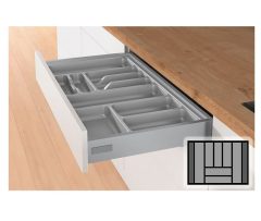 Bestekbak d:441-520mm - b:601-700mm zilverkleurig