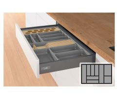 Bestekbak d:441-520mm - b:701-800mm antraciet