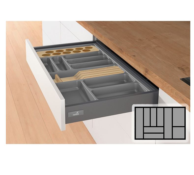 Bestekbak d:441-520mm - b:701-800mm antraciet