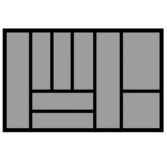 Bestekbak d:441-520mm - b:701-800mm antraciet - Afbeelding 2