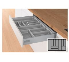 Bestekbak d:441-520mm - b:801-900mm zilverkleurig