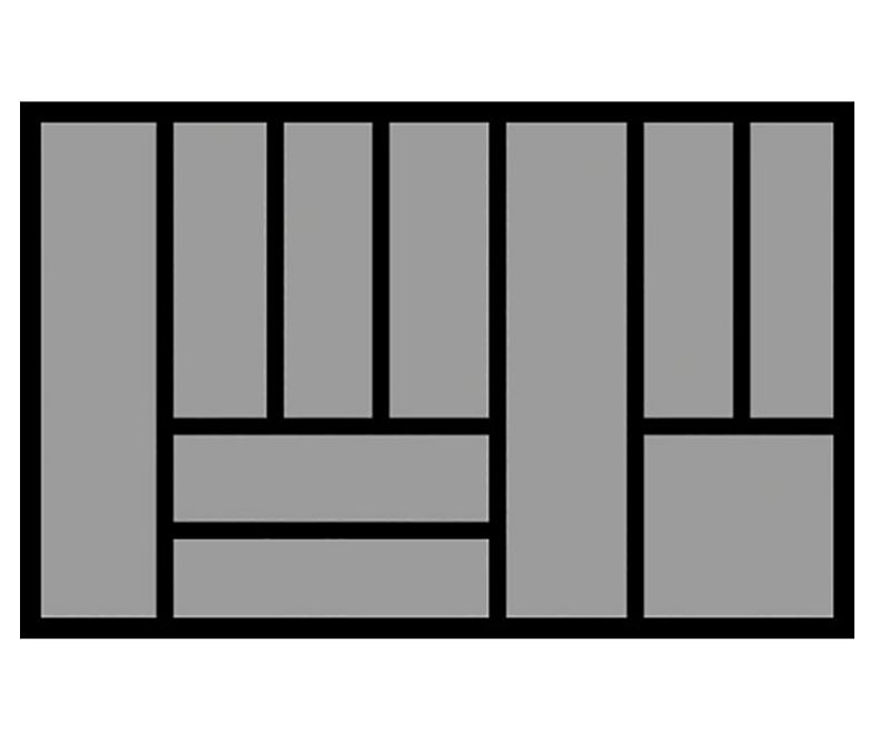 Bestekbak d:441-520mm - b:801-900mm zilverkleurig - Afbeelding 2