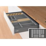 Bestekbak d:441-520mm - b:901-1000mm antraciet