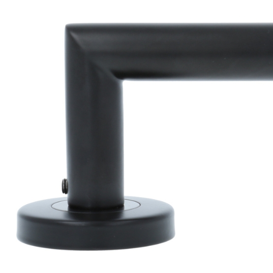 ODShop deurklink Modern haaks op rond rozet mat zwart - Afbeelding 6