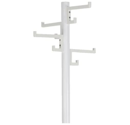Staande kapstok Porcelain 4 dubbele haken wit - Afbeelding 2