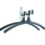 Wandgarderobe met 2 nylon haken en hangers