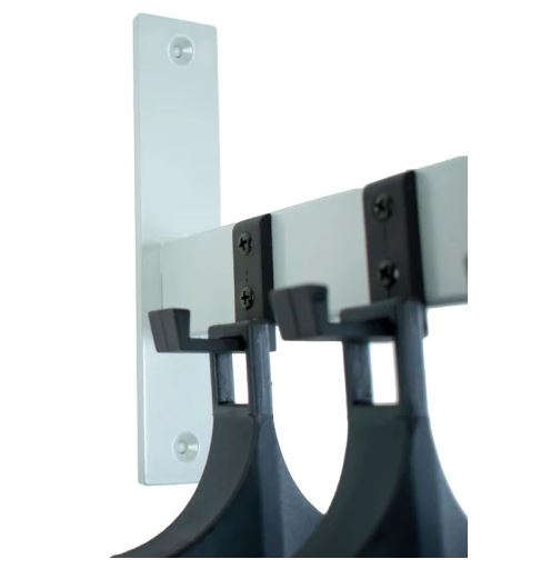 Wandgarderobe met 2 nylon haken en hangers - Afbeelding 2