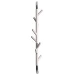 Wandkapstok Linair met 8 haken wit