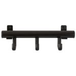 Wandkapstok Techno met 3 kunststof haken zwart