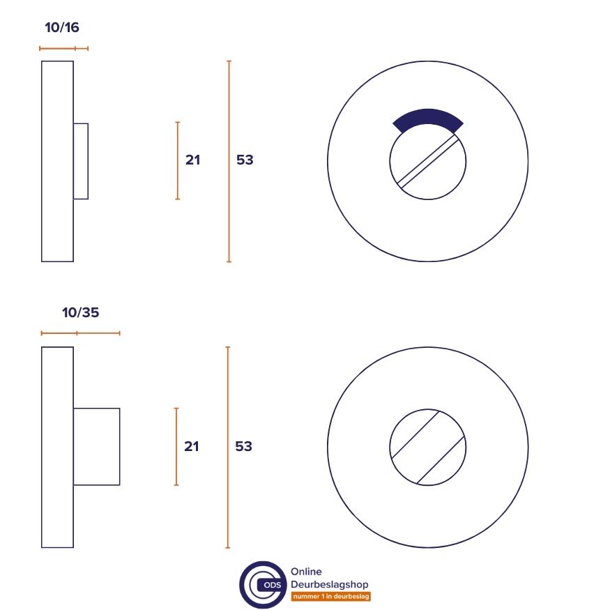 ODShop toiletsluiting Modern rond mat zwart - Afbeelding 2