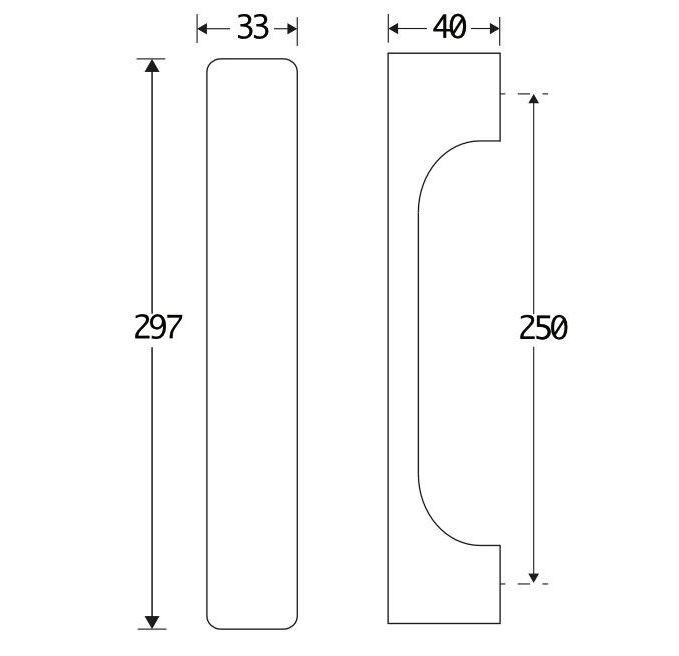 Deurgreep Minimal mat zwart pvd - Afbeelding 2