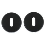 ODShop sleutelplaatjes Modern rond mat zwart