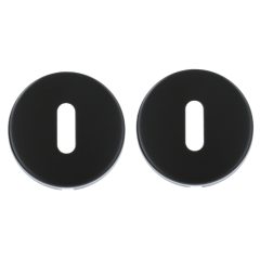 ODShop sleutelplaatjes Modern rond mat zwart