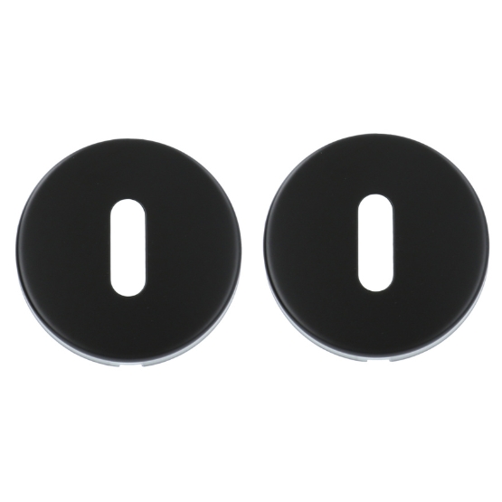 ODShop sleutelplaatjes Modern rond mat zwart