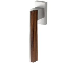 Draaikiepgarnituur Mimolimit rechts mat nikkel ongelakt/walnoot