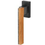 Draaikiepgarnituur Mimolimit rechts mat zwart pvd/iepen