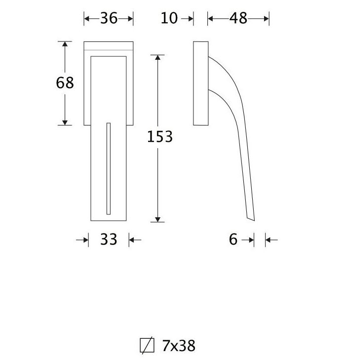 Draaikiepgarnituur Toro mat nikkel ongelakt - Afbeelding 2