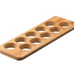 Houder voor kruidenpotjes 10xø53mm beuken gelakt