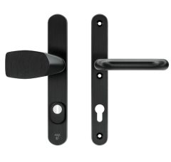 AXA Oval Plus Smal veiligheidsbeslag PC85 SKG3 met kerntrekbeveiliging Wing-knop/kruk zwart