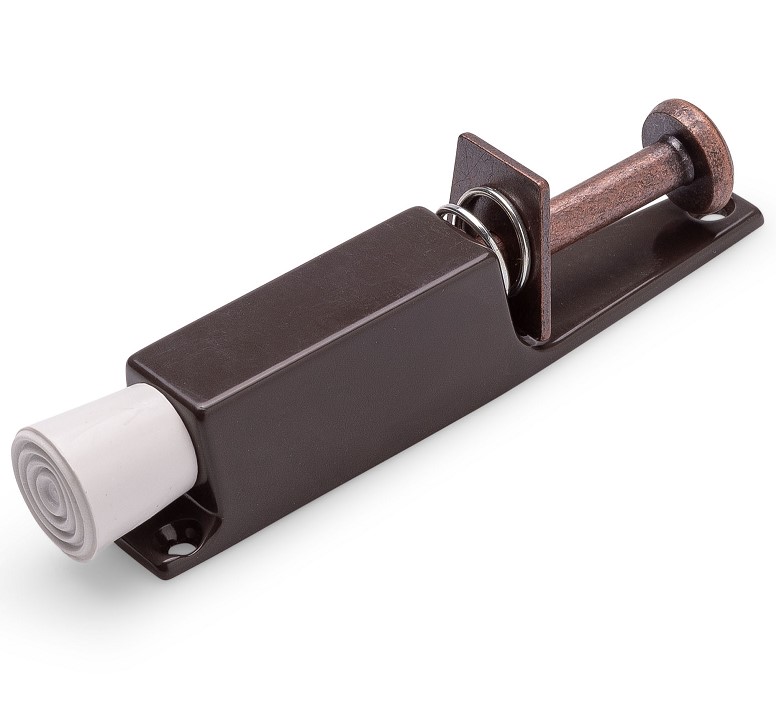 Deurvastzetter voetstift 25x120 mm bruin