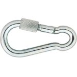 Karabijnhaak met schroef 100x10 mm verzinkt