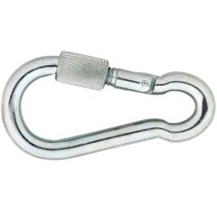 Karabijnhaak met schroef 60x6 mm verzinkt