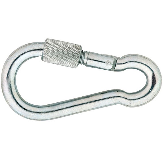 Karabijnhaak met schroef 80x8 mm verzinkt