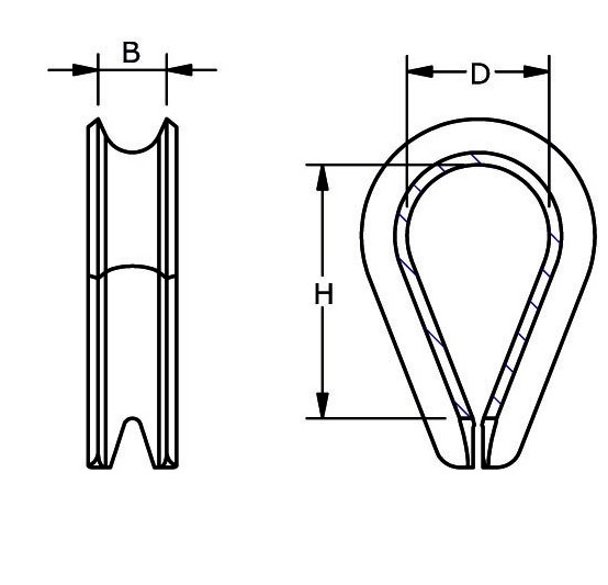 Kous 04-05 mm staal verzinkt - Afbeelding 2