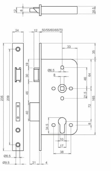 Lips Veiligheidsslot 2422-60-17T24 SKG2 PC72 - Afbeelding 2