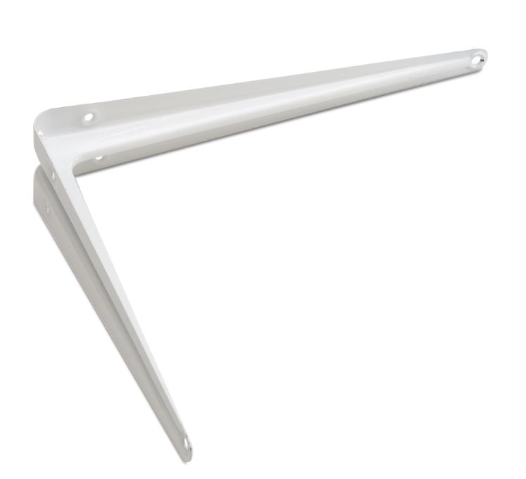 Plankdrager staal geperst Wit Gelakt 90x65 mm