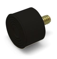 Rubber dop t.b.v. deurvastzetter met voetstift zwart