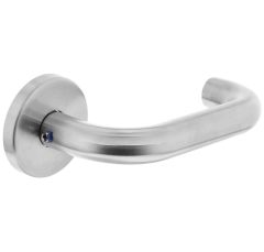 Intersteel enkele deurklink rechts rond op rozet rvs