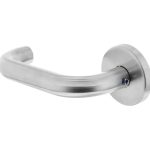 Intersteel enkele deurklink links rond op rozet rvs