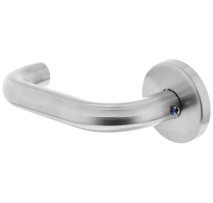 Intersteel enkele deurklink links rond op rozet rvs