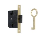 Meubelslot 20 mm inclusief sleutel mat messing