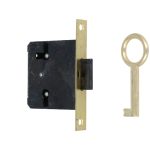 Meubelslot 30 mm inclusief sleutel mat messing