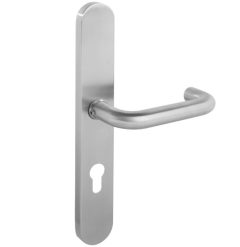 Intersteel deurklink rond Ø19mm op XL schild 278x40mm verdekt PC72 rvs