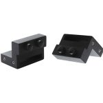 Intersteel set van 2 stoppers tbv Schuifdeur Systeem 2 Meter Hangrollen met Spaakwiel Staal mat zwart