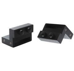 Intersteel set van 2 stoppers tbv Schuifdeur Systeem 2 Meter Hangrollen met Spaakwiel Staal mat zwart