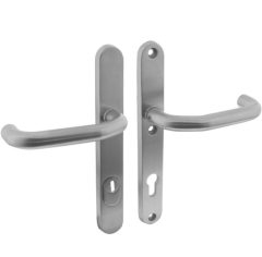 Intersteel Veiligheidsbeslag PC92 ovaal smal met kerntrek beveiliging kruk/kruk SKG3 rvs