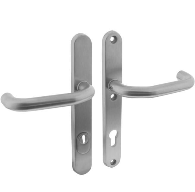 Intersteel Veiligheidsbeslag PC92 ovaal smal met kerntrek beveiliging kruk/kruk SKG3 rvs