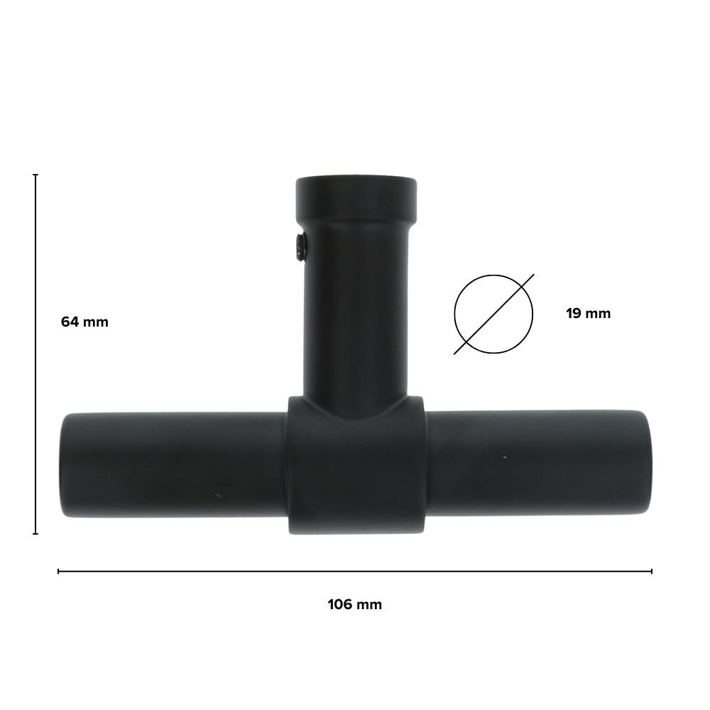 Lavuzo deurklink Pesaro zwart met rechthoekig schild WC63/8 - Afbeelding 3