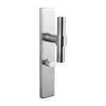 Lavuzo deurklink Pesaro rvs met rechthoekig schild WC63/8