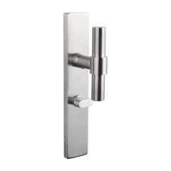 Lavuzo deurklink Pesaro rvs met rechthoekig schild WC63/8