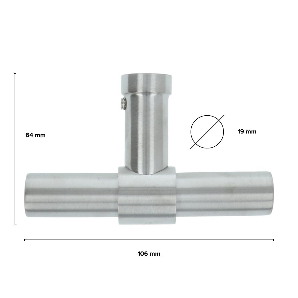 Lavuzo deurklink Pesaro rvs met rechthoekig schild WC63/8 - Afbeelding 3
